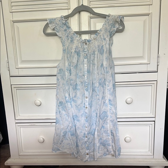 LoveShackFancy Light Blue Floral Dress - Picture 2 of 3